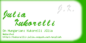 julia kukorelli business card